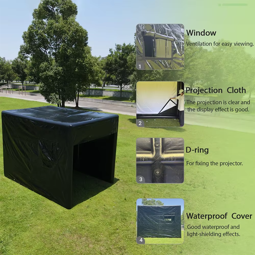 Portable Inflatable Golf Simulator Large 10X13X10 FT Indoor/Outdoor Golf Simulator Tent with Projection Screen All Skill Levels