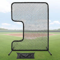 Pitching Screen Protector Built for Practice Safety, 7x5 Foot, 45-Ply Netting, C-Shaped Design
