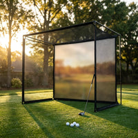 10/12/14Ft Outdoor Golf Training Simulator Cage Sports Practice Golf Simulator Enclosure with Impact Netting and All Poles — Studio Shot