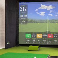 Golf Simulator Enclosure Designed for Indoor Practice, Pro Impact Screen, Steel Frame, 7 Available Sizes