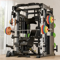 Smith Machine Set Built for Professional Training, Multi-Functional Design, All-In-One Equipment