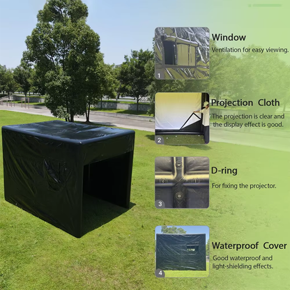Portable Inflatable Golf Simulator Large 10X13X10 FT Indoor/Outdoor Golf Simulator Tent with Projection Screen All Skill Levels