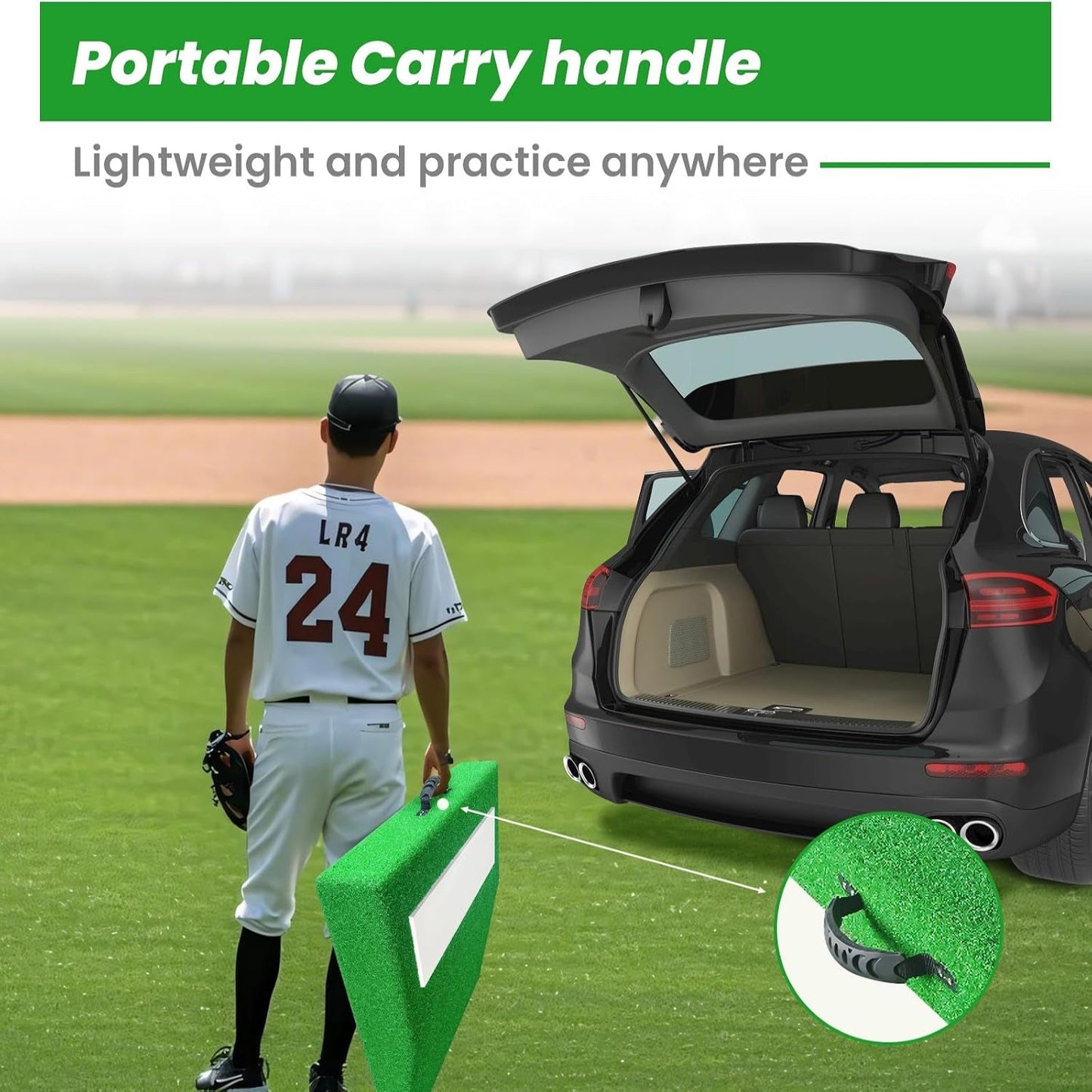 Pitching Mound, Training Equipment, Baseball Pitcher'S Mound with Carry Handle and Regulation Pitching Rubber