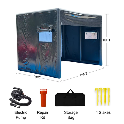 Portable Inflatable Golf Simulator Large 10X13X10 FT Indoor/Outdoor Golf Simulator Tent with Projection Screen All Skill Levels