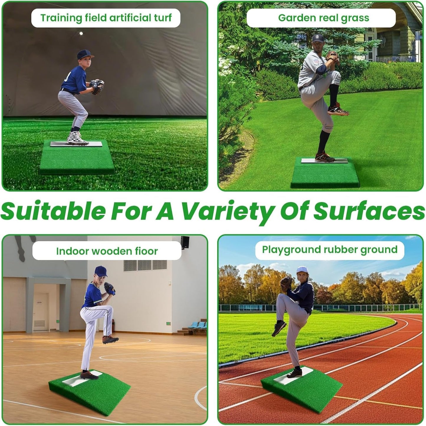 Pitching Mound, Training Equipment, Baseball Pitcher'S Mound with Carry Handle and Regulation Pitching Rubber