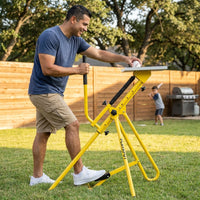 Baseball Pitching Machine Built for Training Drills, Manual Operation, 4 Speed Settings, 11 Adjustable Angles — Lifestyle