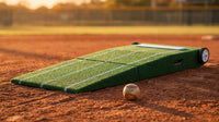 Portable Pitching Mound, Foldable Pitchers Mound 80 X 28 X 6 Inch, Pitching Mounds for Baseball with Non-Slip Rubber Plate & Carry Handle, for Outdoor Pitching Training Game Use — Lifestyle