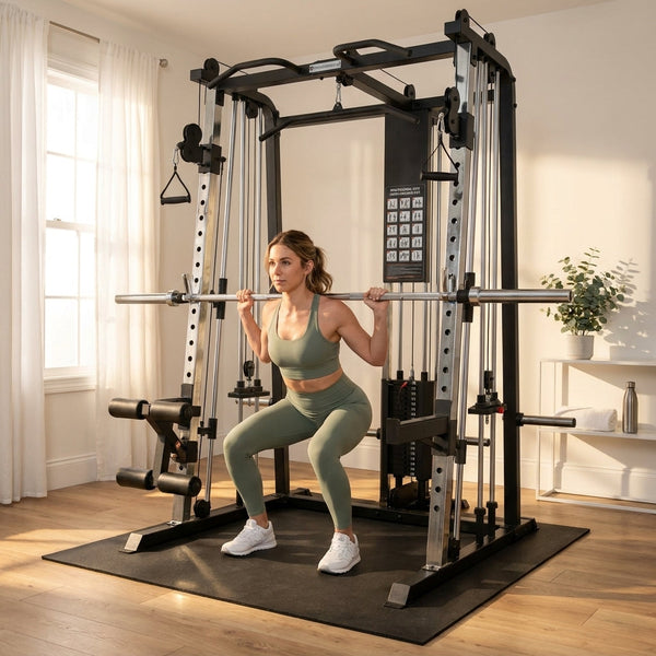 Smith Machine Set Built for Professional Training, Multi-Functional Design, All-In-One Equipment
