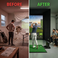 Simbox Golf Simulator Enclosure - 7 Sizes Available — Before & After