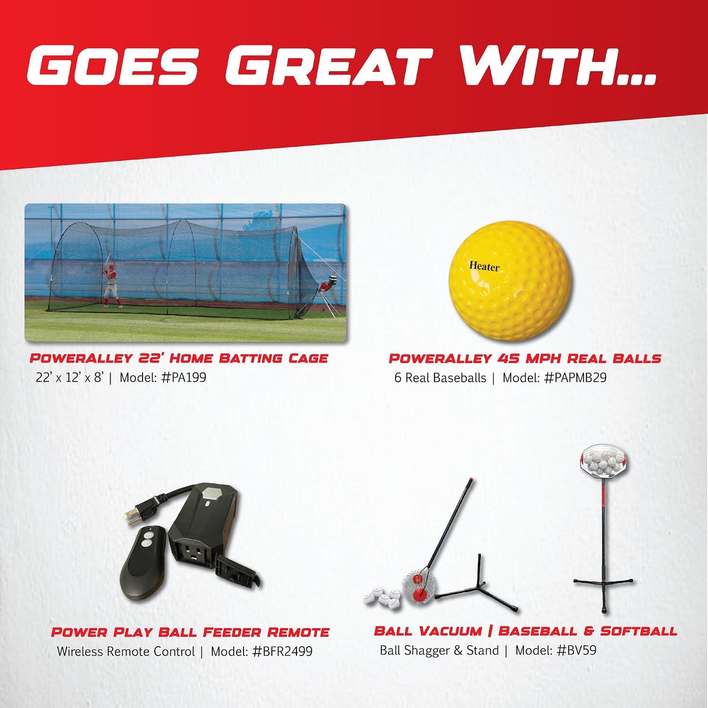 Sports Heavy-Duty Baseball Pitching Machine W/Bonus Ball Feeder - Accurate & Adjustable Pitching Machine for Kids, Teens, and Adults | Ideal for Baseball Training and Practice Sessions