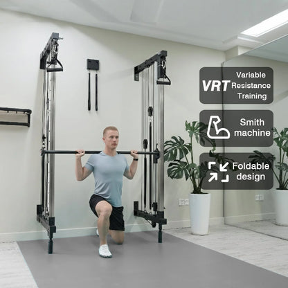 Folding Wall-Mounted Smith Machine