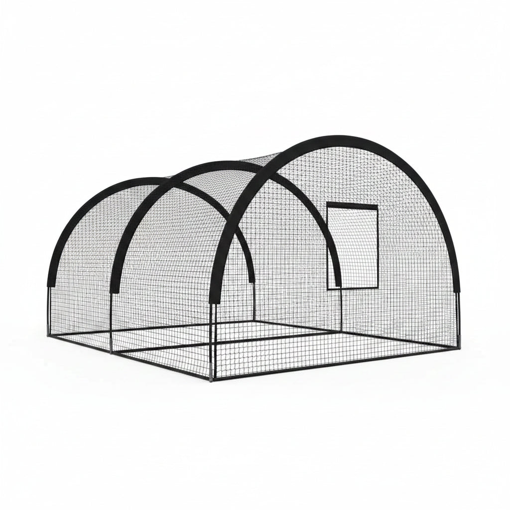 32 X 12 X 8 Ft Baseball Batting Cage, Large Baseball Training Equipment for Backyard, Portable Softball Netting Cages with Frame, Pitching Machine Hole & Detachable Door –For Hitting Pitching Practice