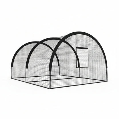 32 X 12 X 8 Ft Baseball Batting Cage, Large Baseball Training Equipment for Backyard, Portable Softball Netting Cages with Frame, Pitching Machine Hole & Detachable Door –For Hitting Pitching Practice