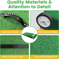 Portable Pitching Mound, Foldable Pitchers Mound 80 X 28 X 6 Inch, Pitching Mounds for Baseball with Non-Slip Rubber Plate & Carry Handle, for Outdoor Pitching Training Game Use