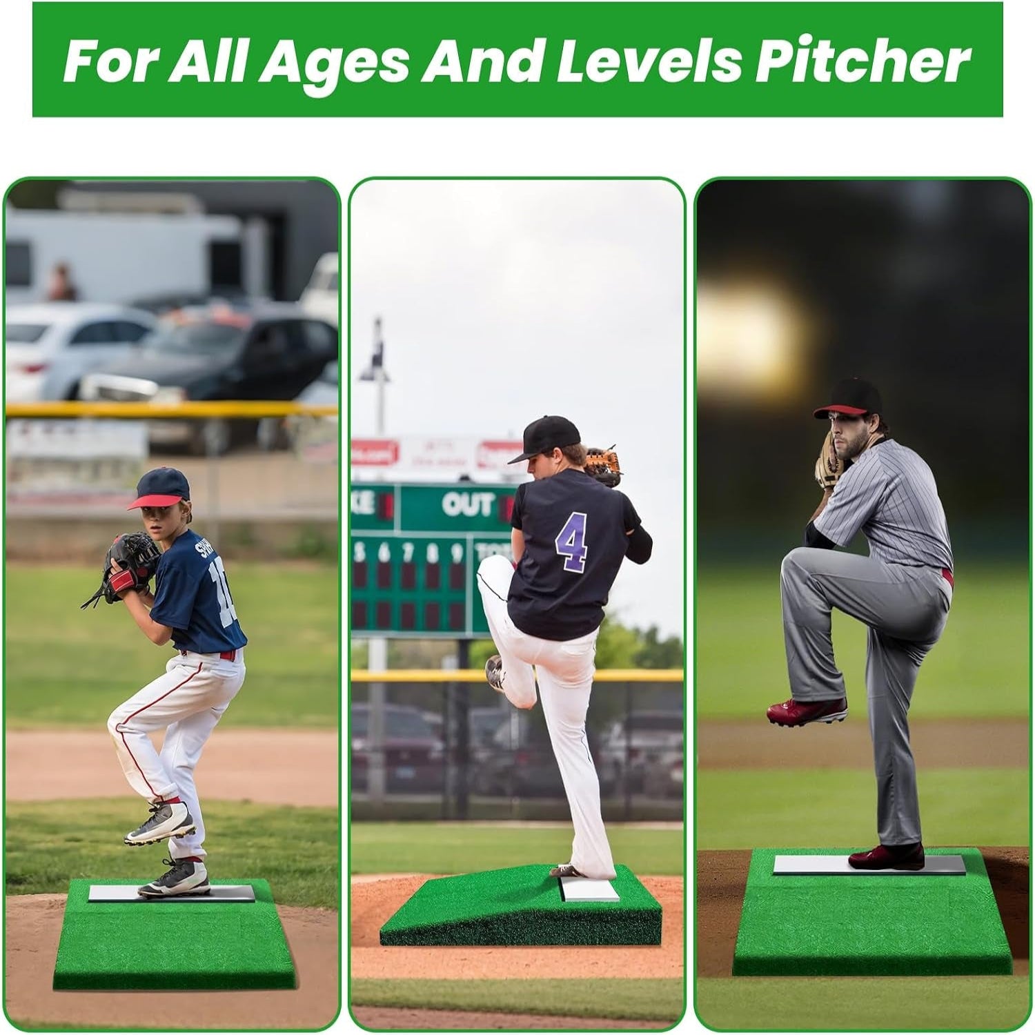 Pitching Mound, Training Equipment, Baseball Pitcher'S Mound with Carry Handle and Regulation Pitching Rubber