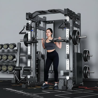 Home Gym Smith Machine Cable Crossover Weightlifting Sports Training